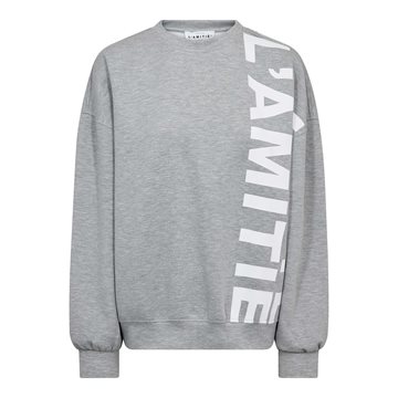 Haute L' Amitié - Maxi Side Print Sweat - Grey Melange